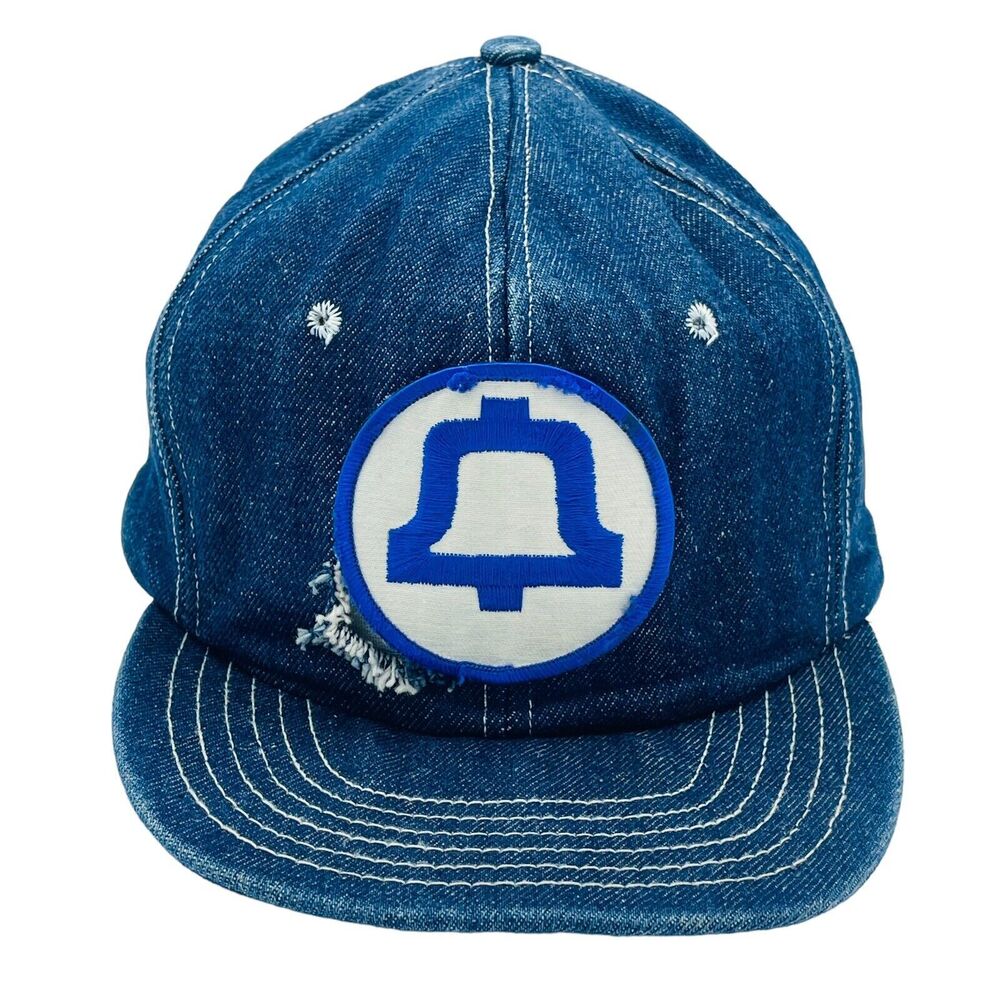 Vintage Southwestern Bell Telephone Denim Patch Hat SWBT Made In USA